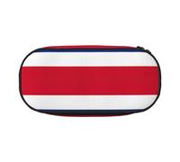 JIPOFD Flag Of Costa Rica Large Pencil Case,Storage High Capacity Bag Pouch Holder Box Organizer,Pen Case For Women Men