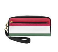 JIPOFD Flag Of Hungary Makeup Bag Pouch Cosmetic Bag Travel Toiletry Bag Organizer Cute Storage Bag For Women, Black, One Size