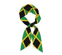 JIPOFD Flag Of Jamaica Cute Silk Scarf Lightweight Sunscreen Spring And Fall Gift Silk Scarfs Small Scarfs For Women