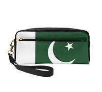 JIPOFD Flag Of Pakistan Makeup Bag Pouch Cosmetic Bag Travel Toiletry Bag Organizer Cute Storage Bag For Women, Black, One Size