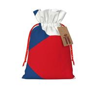 JIPOFD Flag Of The Czech Republic Christmas Drawstring Pouch Robust 8.3x11.8in Suitable For Party Gifts And Gift Packaging 1pcs