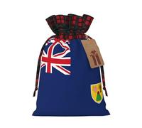 JIPOFD Flag Of The Turks And Caicos Islands Christmas Drawstring Pouch Robust 8.3x11.8in Suitable For Party Gifts And Gift Packaging 1pcs