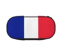 JIPOFD French Flag Large Pencil Case,Storage High Capacity Bag Pouch Holder Box Organizer,Pen Case For Women Men, Black, One Size, Art Deco