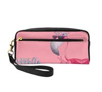 JIPOFD Hello Glasses Flamingo Makeup Bag Pouch Cosmetic Bag Travel Toiletry Bag Organizer Cute Storage Bag For Women, Black, One Size