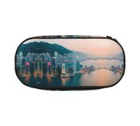 JIPOFD Hong Kong Large Pencil Case,Storage High Capacity Bag Pouch Holder Box Organizer,Pen Case For Women Men