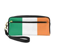 JIPOFD Irish Flag Makeup Bag Pouch Cosmetic Bag Travel Toiletry Bag Organizer Cute Storage Bag For Women, Black, One Size