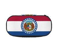 JIPOFD Missouri State Flag Large Pencil Case,Storage High Capacity Bag Pouch Holder Box Organizer,Pen Case For Women Men