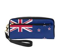 JIPOFD New Zealand Flag Makeup Bag Pouch Cosmetic Bag Travel Toiletry Bag Organizer Cute Storage Bag For Women, Black, One Size