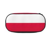 JIPOFD Polish Flag Large Pencil Case,Storage High Capacity Bag Pouch Holder Box Organizer,Pen Case For Women Men
