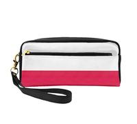 JIPOFD Polish Flag Makeup Bag Pouch Cosmetic Bag Travel Toiletry Bag Organizer Cute Storage Bag For Women, Black, One Size