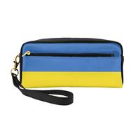 JIPOFD Ukrainian Flag Makeup Bag Pouch Cosmetic Bag Travel Toiletry Bag Organizer Cute Storage Bag For Women, Black, One Size