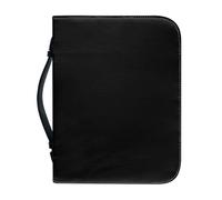Jiposuhoe Personalized Bible Cover Design Your Own Photo Text Image Name Custom Book Case with Handle Customize PU Bible Covers Gifts Scripture Bag for Men and Women, BlackA, M