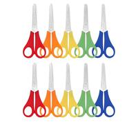 JIPUKE 10 Pcs Kids Blunt Tip Safety Scissors with CM Scale - Preschool Training Scissors, Plastic Handle for Scrapbooking Art DIY Craft Students Teaching Stationery