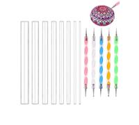 JIPUKE 13 Pcs Mandala Art Dotting Tools, Rock Painting Kit Mandala Ball Stylus Dotting Tools Nail Art Pens Acrylic Rods for DIY Nail Arts, Rock Stone Painting, Pottery Craft