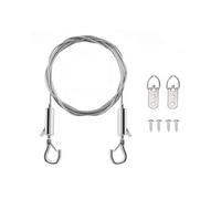 JIPUKE 1Pcs Picture Hanging Wire, 2m x1.5mm Adjustable Stainless Steel Heavy Duty Hanging Rope to Hang Picture Hook Photo Frames Light Mirror and Wall Art DIY Holder Hold Up to 44lb/20kg