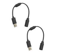 JIPUKE 2 Pack USB Breakaway Cable for Xbox One Xbox 360 Xbox Series X/s PC Replacement Dongle Breakable Cord Lead Fits Thrustmaster Racing Steering Wheel (Black)