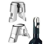 JIPUKE 2 PCS Champagne Stoppers, Champagne Stopper with Stainless Steel, Reusable Bottle Saver Sealer Vacuum Sealed Wine Stoppers, Vacuum Sealer for Fresh Sparkling Wine