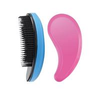 JIPUKE 2 Pcs Small Dog Brush Puppy Brush for Small Dogs Soft Dog Bath Brusher Gentle Puppy Dogs Hair Remover Brushes Yorkie, Shih Tzu, Maltipoo & Maltese Grooming (Pink, Blue)