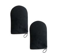 JIPUKE 2 PCS Tanning Mitt Washable Self-tanning, Double-Sided Applicator Glove Prevents Stained Hands and Evenly Applies self tanner for a Flawless, Reusable (Black)