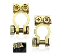 JIPUKE 2Pcs Battery Terminals Connectors, 12V/24V Universal Heavy Duty Stud Type Battery Connector Clamp, Positive & Negative Battery Cable Terminals for Car Boat RV Truck Motorbike
