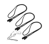 JIPUKE 3pcs Secure Glasses Cord, Universal Eyeglass Strap Chains Cord,Sports Glasses Strap, For Mirror holder, Children, adult non-slip rope,giving you peace of mind no matter the movement (black)
