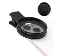 JIPUKE 52mm Clip On CPL Filter for iPhone Camera Lens, Mobile Phone Camera Polarizing Lens Portable Polariscope Lens Eliminate Reflections Glare Enhance Colors for Samsung Smart Phones