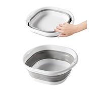 JIPUKE 5L Collapsible Washing Up Bowl, Portable Wash Basin Silicone Plastic Basket Multipurpose Outdoor Travel Basin, Space Saving Folding Washtub for Kitchen Travel Camping Hiking Motorhome