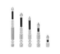 JIPUKE 5Pcs High Magnetic Screwdriver Drill Bit, Anti-Slip Impact Bits, Precision & Durable Screwdriver Bits, Compatible with Electric Drill and Driver Tools