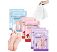 JIPUKE 6 Pairs Moisturizing Foot Mask Socks, Intensive Repair Treatment for Dry Cracked Heels with Shea Butter, Jojoba Oil, Vitamin E & Tea Tree to Soften and Smooth Skin(3 Types)