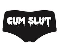 JIQIMEI Women's Underpants Funny Panties, Soft and comfortable Low rise sexy, Give her a gift of love, Cum , XL