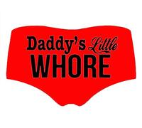 JIQIMEI Women's Underpants Funny Panties, Soft and comfortable Low rise sexy, Give her a gift of love, Red , M