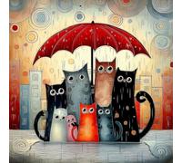 Jiqinsiye 5D Cat Diamond Painting Kit for Adults,Cute Diamond Art Kits for Beginner,Gem Art,Crystal Art Kits Full Round Drill for Home Wall Decor Gifts for Women, Men
