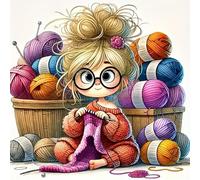 Jiqinsiye 5D Diamond Art Kit for Adults,Diamond Painting Kits for Beginner,Gem Art,Crystal Art Kits Round Drill for Home Wall Decor Gifts for Women, Men (Woman)