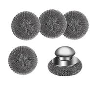 Jiqoe 1set Steel Wool Scrubber Scouring Pad For Toughs Cleaning Tasks On Various Kitchen Appliances Cleaning Tool Widely Use