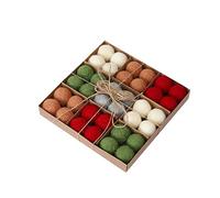 Jiqoe 36Pieces Christmas Felt 1.18 Inch Colorful Felt For Handmade Christmas Craft Christmas Tree Ornament Christmas Felt For Crafts Christmas Felt