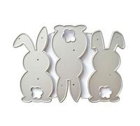 Jiqoe Cutting Dies,Durable Scrapbooking Stencil,Easter Rabbit Metal Cutting Dies Scrapbooking Stencil Die Cuts Card Embossing
