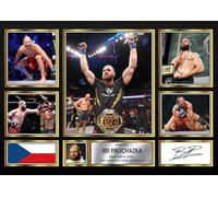 Jiri Prochazka Signed Autograph Photograph Display - Perfect for MMA Fans, A3 Poster + Black Frame - Limited Edition Autograph Fan Gift - Collectible Memorabilia Merchandise