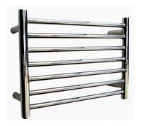 JIS The Sussex Range JIS Buxted Sussex Range Heated Towel Rail Finish: Polished, Heating Option: Cylindrical Adjustable Dual Fuel Kit, Bracket Size: S