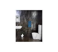 JIS The Sussex Range JIS Sussex Brunswick Stainless Steel Heated Towel Rail Finish: Polished, Heating Option: Square Standard Dual Fuel Kit, Towel Rai