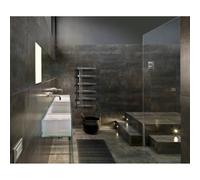 JIS The Sussex Range JIS Sussex Hickstead Stainless Steel Heated Towel Rail Finish: Satin, Heating Option: Square Electric Only, Towel Rail Height (mm