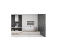 JIS The Sussex Range JIS Sussex Newick Black Stainless Steel Heated Towel Rail Heating Option: Electric Only, Bracket Size: Short 60mm, Towel Rail Wid