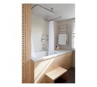 JIS The Sussex Range JIS Sussex Pevensey Stainless Steel Heated Towel Rail Light Brushed Brass Finish: Light Brushed Brass, Heating Option: Standard D