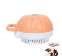 Jisadelio Dog Bath Scrubber - with Soap Dispenser Soft Pumpkin-shaped Scrubber | Dog Wash Brush | for Home Outdoor Travel Bathing Washing Summer Hair Care