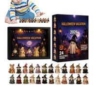 Jisadelio Halloween Countdown Calendar | 2026 Ghost Figurines | Countdown to Halloween Ghost Decor | for Kids Teen Adults Family Party Holiday Festival Birthday Seasonal
