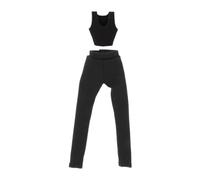 JISADER 1/12 Women Vest and Pants Costume Miniature Clothing Doll Clothes for 6 inch Action Figure, Black Vest