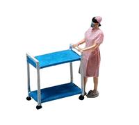 JISADER 1/64 People Figure Railroad Layout Desktop Decoration Sand Table Ornaments Mini Human Figurine, with Trolley