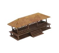 JISADER 1/72 Models House 1/72 House Model Kits DIY Wooden House Assemble Micro Landscapes Decor Diorama Layout Scenery Layout, C