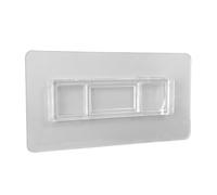 JISADER 1 Pcs Adhesive Mounting Sticker Heavy Duty Clear Wall Hook Traceless Box Buckle 10.4x2.5cm Replacement Strip for Bathroom Shower Caddies and Organisers