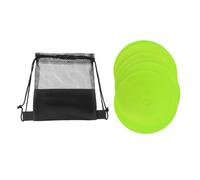 JISADER 10 Pack 15cm Non-Slip Flat Cones for Field Marking, Soccer, Sports And Training - Light Green