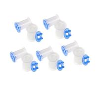 JISADER 10 Pieces Fly Tying Bobbin Spools Empty Thread Standard Size Fishing Accessory Material Suitable for Outdoor Fishing Tackle Supplies, with Cap 3cmx2.6cm